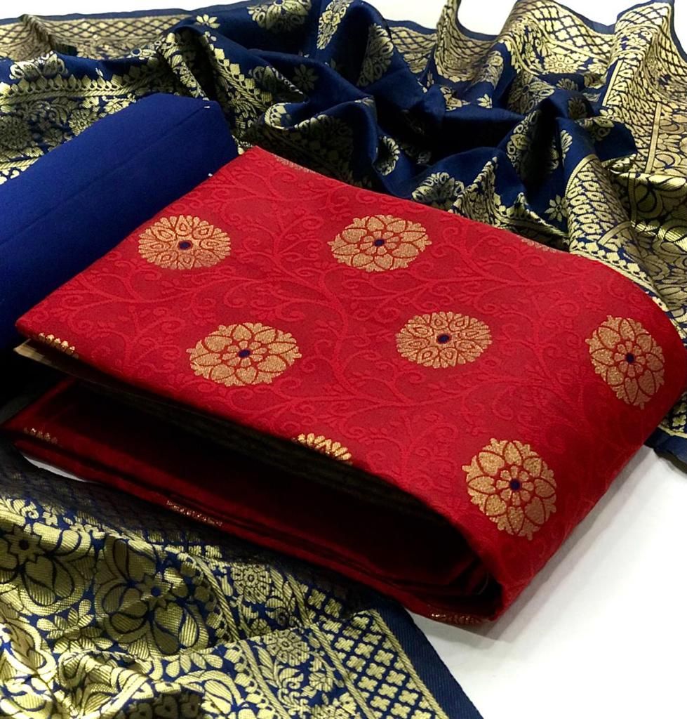 Ramsha Petite Salwar Suits & Dress Materials - Dm 1039 Red