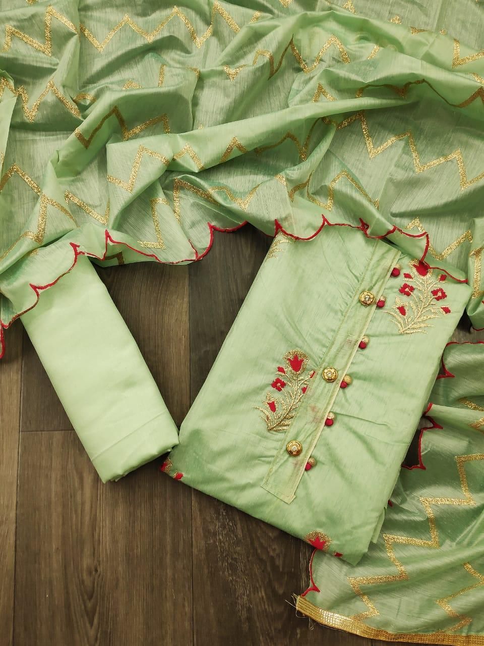 Exclusive Indian Semi Modal Three Piece - Dm-2137-Pista